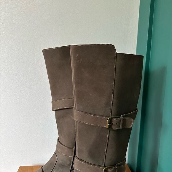 Fortress of Inca X Anthropologie Delrey Nubuck Leather Buckle Detail Knee High M - Picture 6 of 11